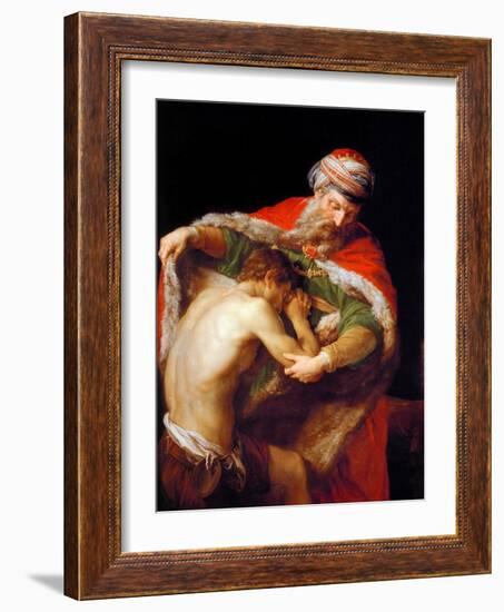 Return of the Prodigal Son, 1773-Pompeo Batoni-Framed Giclee Print