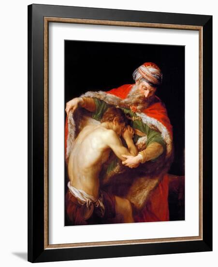 Return of the Prodigal Son, 1773-Pompeo Batoni-Framed Giclee Print