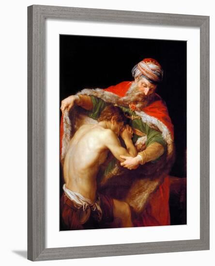 Return of the Prodigal Son, 1773-Pompeo Batoni-Framed Giclee Print