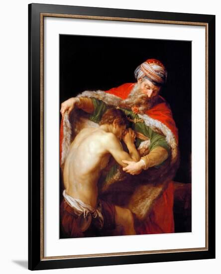 Return of the Prodigal Son, 1773-Pompeo Batoni-Framed Giclee Print