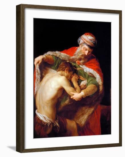 Return of the Prodigal Son, 1773-Pompeo Batoni-Framed Giclee Print