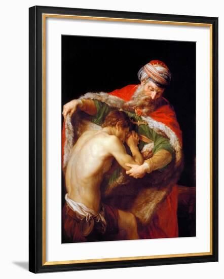 Return of the Prodigal Son, 1773-Pompeo Batoni-Framed Giclee Print