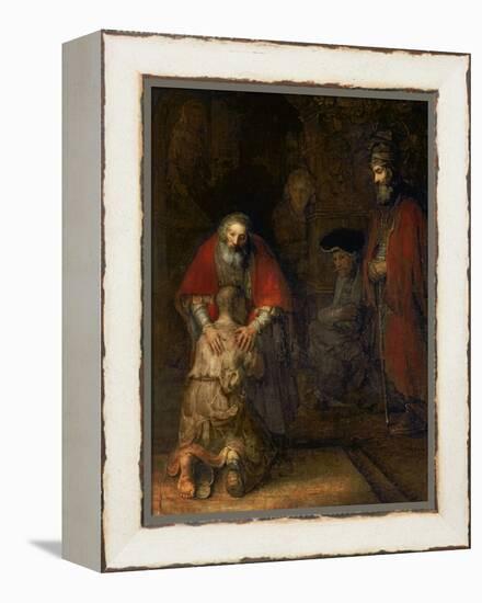 Return of the Prodigal Son, circa 1668-69-Rembrandt van Rijn-Framed Premier Image Canvas