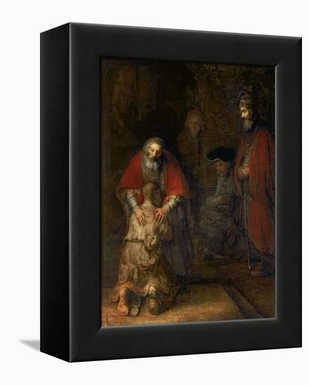 Return of the Prodigal Son, circa 1668-69-Rembrandt van Rijn-Framed Premier Image Canvas