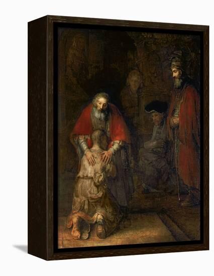 Return of the Prodigal Son, circa 1668-69-Rembrandt van Rijn-Framed Premier Image Canvas