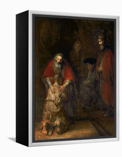 Return of the Prodigal Son, circa 1668-69-Rembrandt van Rijn-Framed Premier Image Canvas