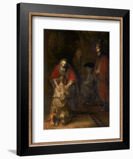 Return of the Prodigal Son, circa 1668-69-Rembrandt van Rijn-Framed Premium Giclee Print