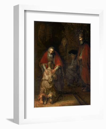 Return of the Prodigal Son, circa 1668-69-Rembrandt van Rijn-Framed Premium Giclee Print