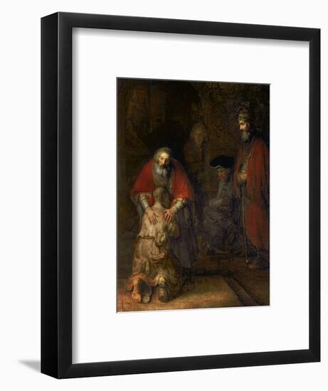 Return of the Prodigal Son, circa 1668-69-Rembrandt van Rijn-Framed Premium Giclee Print
