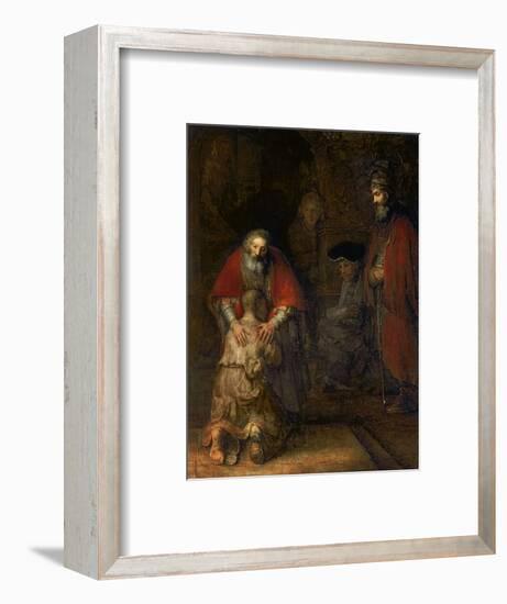 Return of the Prodigal Son, circa 1668-69-Rembrandt van Rijn-Framed Premium Giclee Print