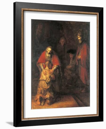 Return of the Prodigal Son-Rembrandt van Rijn-Framed Art Print