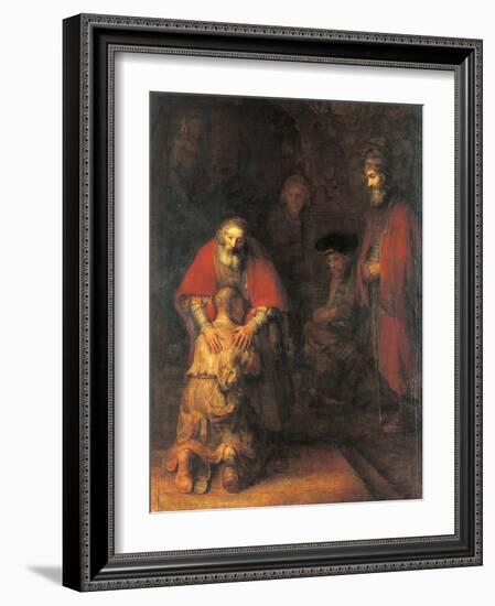 Return of the Prodigal Son-Rembrandt van Rijn-Framed Art Print