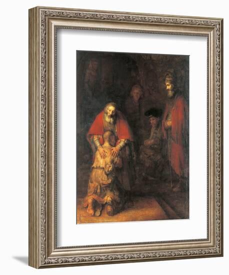 Return of the Prodigal Son-Rembrandt van Rijn-Framed Art Print