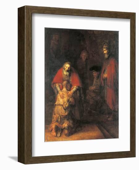 Return of the Prodigal Son-Rembrandt van Rijn-Framed Art Print