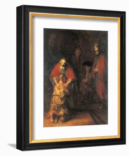 Return of the Prodigal Son-Rembrandt van Rijn-Framed Art Print