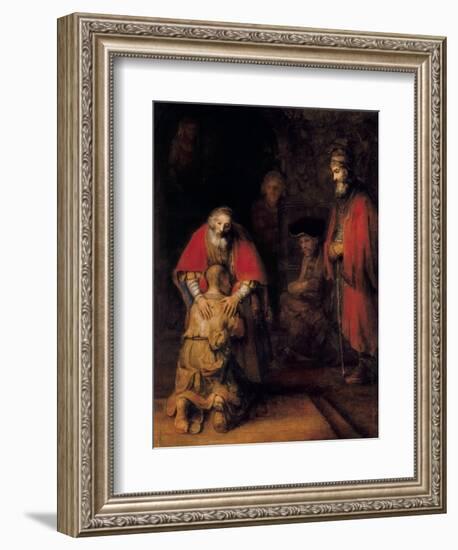 Return of the Prodigal Son-Rembrandt van Rijn-Framed Art Print