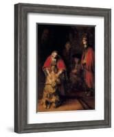 Return of the Prodigal Son-Rembrandt van Rijn-Framed Art Print