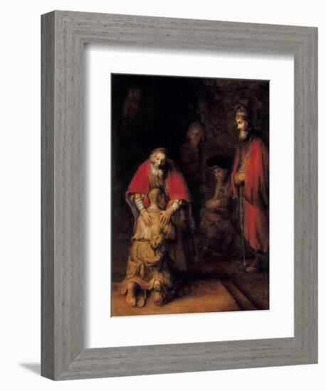 Return of the Prodigal Son-Rembrandt van Rijn-Framed Art Print