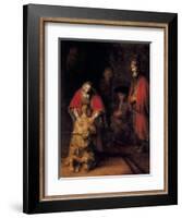 Return of the Prodigal Son-Rembrandt van Rijn-Framed Art Print