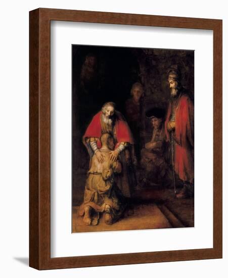 Return of the Prodigal Son-Rembrandt van Rijn-Framed Art Print