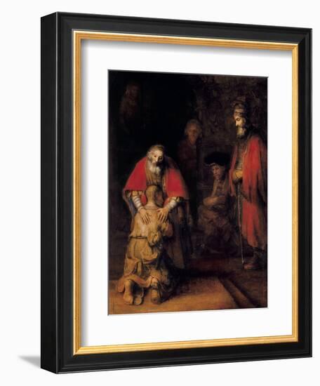 Return of the Prodigal Son-Rembrandt van Rijn-Framed Art Print