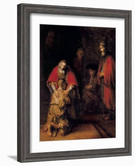 Return of the Prodigal Son-Rembrandt van Rijn-Framed Art Print