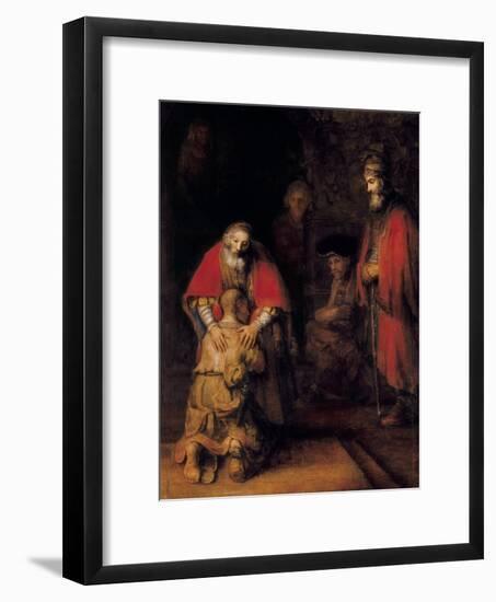 Return of the Prodigal Son-Rembrandt van Rijn-Framed Art Print