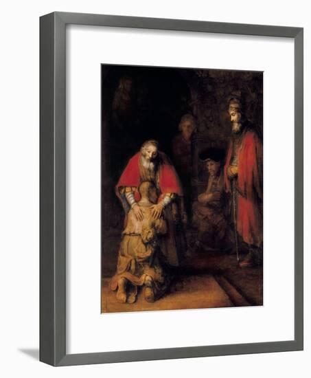 Return of the Prodigal Son-Rembrandt van Rijn-Framed Art Print