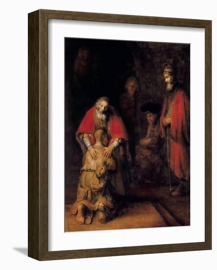 Return of the Prodigal Son-Rembrandt van Rijn-Framed Art Print