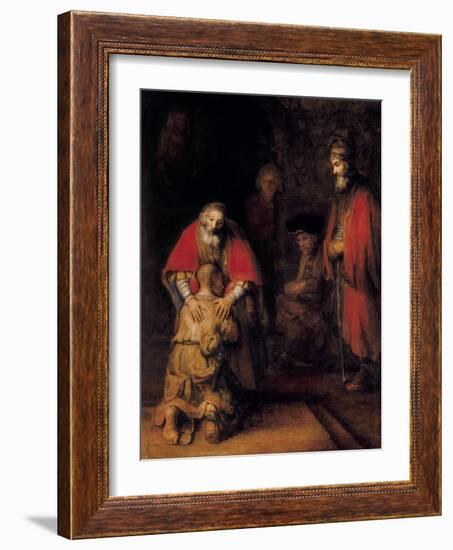 Return of the Prodigal Son-Rembrandt van Rijn-Framed Art Print