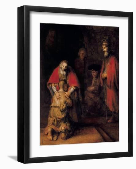 Return of the Prodigal Son-Rembrandt van Rijn-Framed Art Print