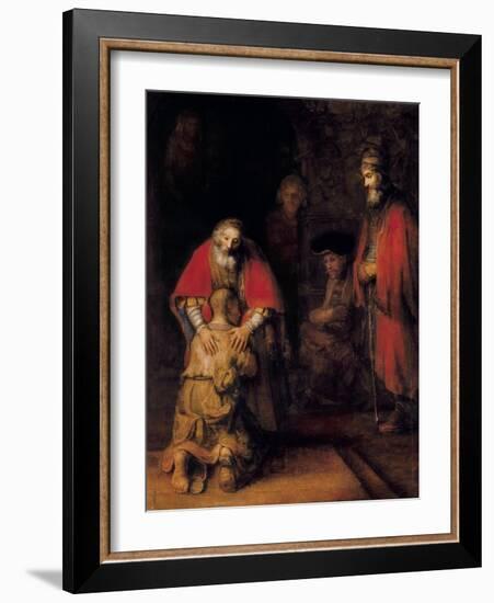 Return of the Prodigal Son-Rembrandt van Rijn-Framed Art Print