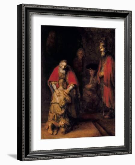 Return of the Prodigal Son-Rembrandt van Rijn-Framed Art Print