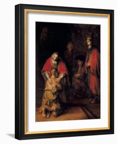 Return of the Prodigal Son-Rembrandt van Rijn-Framed Art Print