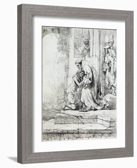 Return of the Prodigal Son-Rembrandt van Rijn-Framed Giclee Print