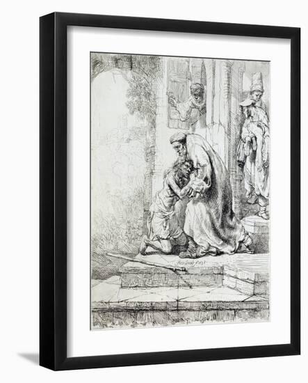 Return of the Prodigal Son-Rembrandt van Rijn-Framed Giclee Print