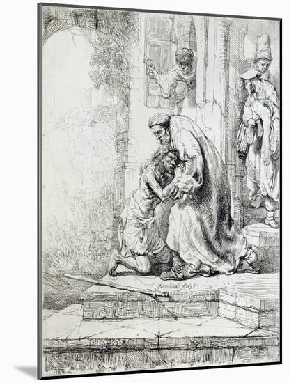 Return of the Prodigal Son-Rembrandt van Rijn-Mounted Giclee Print