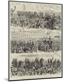Return of the Troops from Egypt, the Royal Horse Guards Passing Through London-null-Mounted Giclee Print