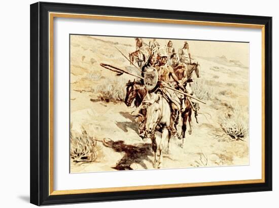 Return of the Warriors, 1906-Charles Marion Russell-Framed Giclee Print