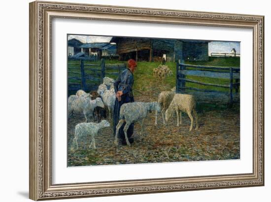 Return to the Stables. 1888-Giovanni Segantini-Framed Giclee Print