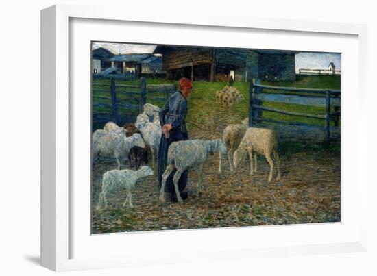 Return to the Stables. 1888-Giovanni Segantini-Framed Giclee Print
