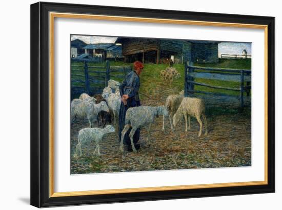 Return to the Stables. 1888-Giovanni Segantini-Framed Giclee Print