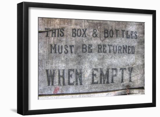 Return When Empty Box-Robert Goldwitz-Framed Photographic Print