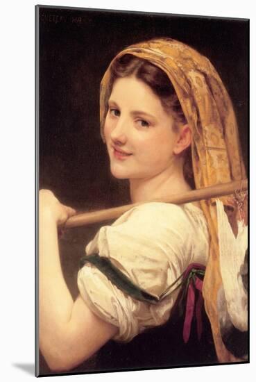 Returned from the Market-William Adolphe Bouguereau-Mounted Art Print