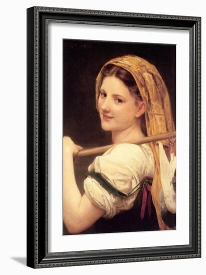 Returned from the Market-William Adolphe Bouguereau-Framed Art Print