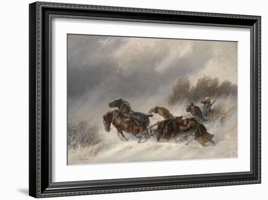 Returning from a Bear Hunt, 1881-Nikolai Yegorovich Sverchkov-Framed Giclee Print