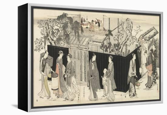 Returning from a Poetry Gathering, C.1785-89-Kubo Shunman-Framed Premier Image Canvas