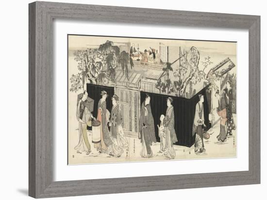 Returning from a Poetry Gathering, C.1785-89-Kubo Shunman-Framed Giclee Print