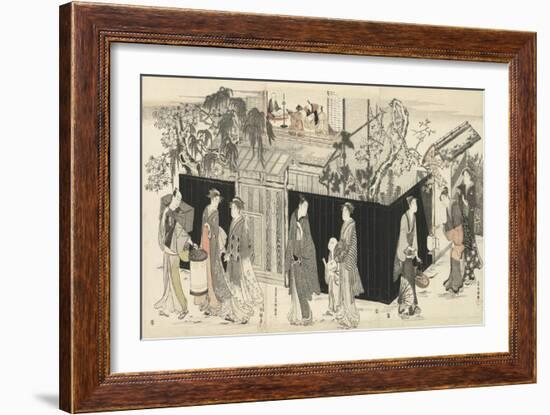 Returning from a Poetry Gathering, C.1785-89-Kubo Shunman-Framed Giclee Print