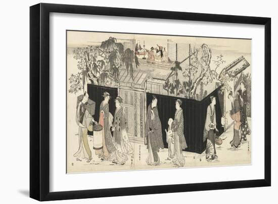 Returning from a Poetry Gathering, C.1785-89-Kubo Shunman-Framed Giclee Print